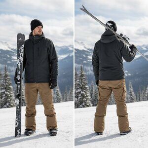 NWT 686 Snowboard Ski Men’s Beige Insulated Cargo Snow Pant, XXL